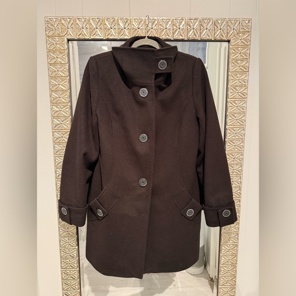 Kristen Blake black Wool Pea Coat